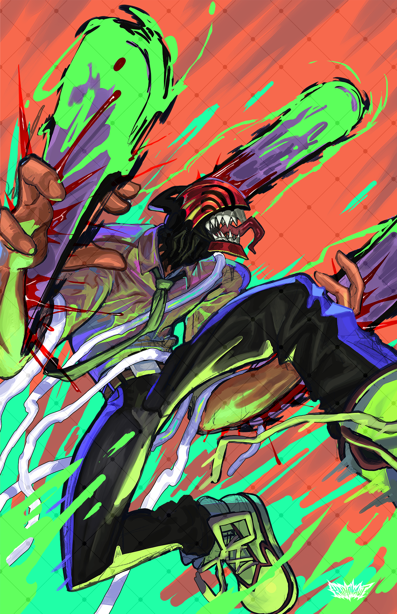 RIPPING CHAINSAW!! Print